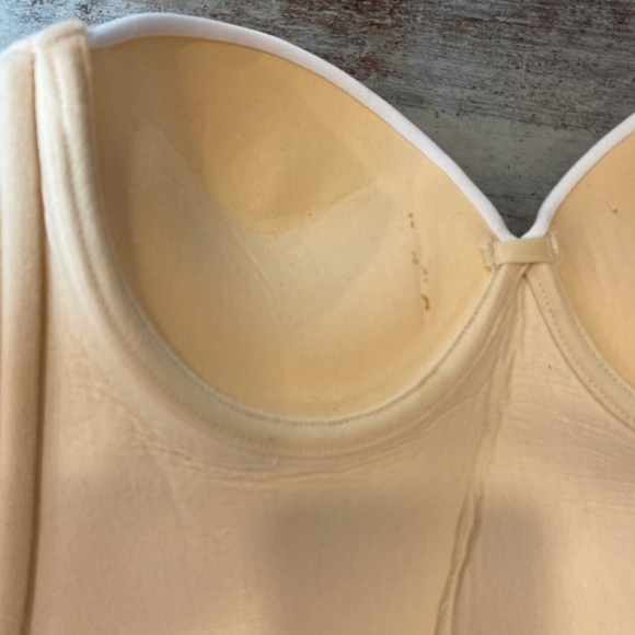 New Davids Bridal padded push up White Bustier 38B - Picture 4 of 7